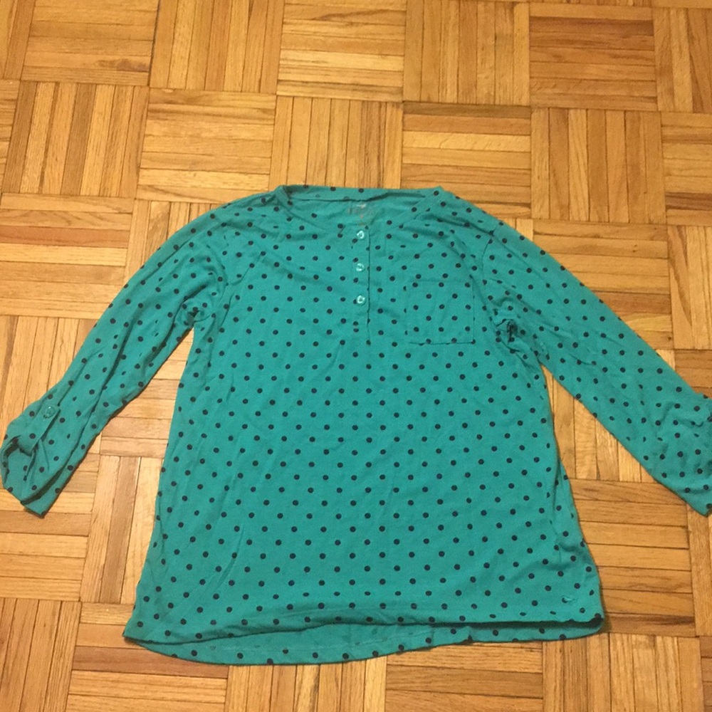 Polka dot long sleeve shirt